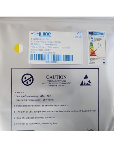 Naturweißer LED Streifen 240 LEDs / Meter CRI 80+