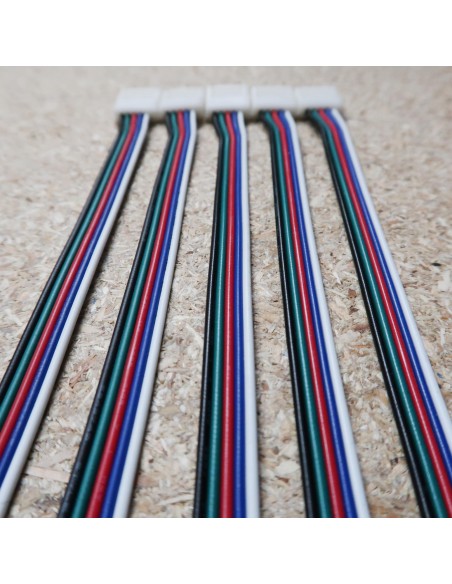 Flat 5 cores RGBW LED cable 10 meters roll