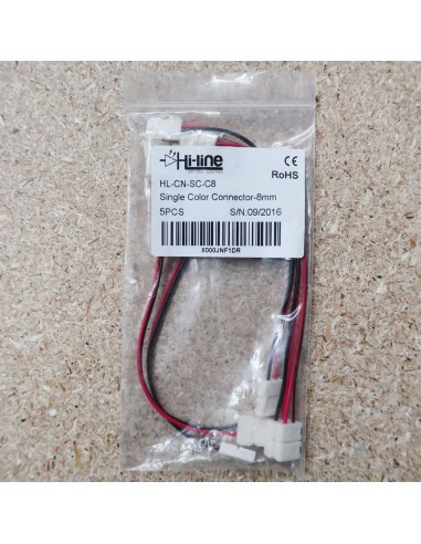 LED strip connector with 15cm cable 8mm 2 pin