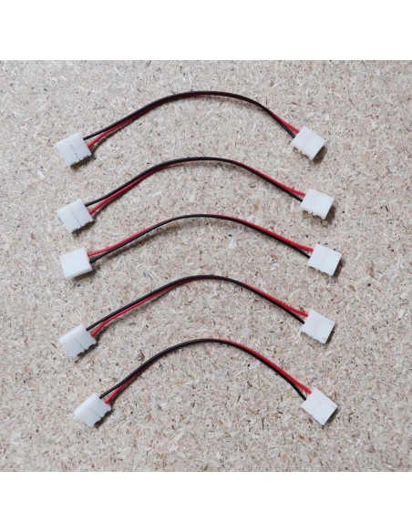 10mm strip to strip extension with 15cm cable 2 pin