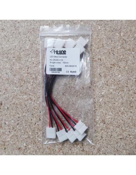 10mm strip to strip extension with 15cm cable 2 pin