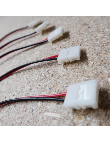 10mm strip to strip extension with 15cm cable 2 pin
