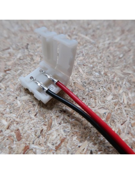 10mm strip to strip extension with 15cm cable 2 pin