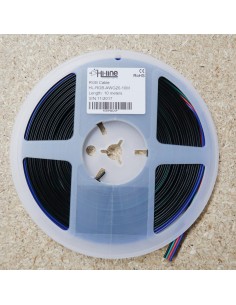 Flaches Kabelband für RGB LED Streifen, 10m Rolle 4-adrig 2