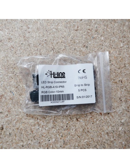 Strip to strip connector for 10mm IP65 LED tape RGB colour (pack of 5)
