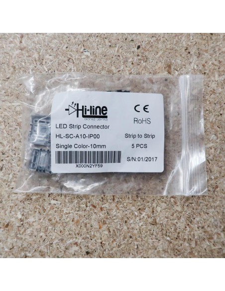 Strip to strip connector for 10mm IP00 LED tape single colour (pack of 5)