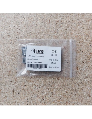 Strip to strip connector for 8mm IP00 LED tape single colour (pack of 5)