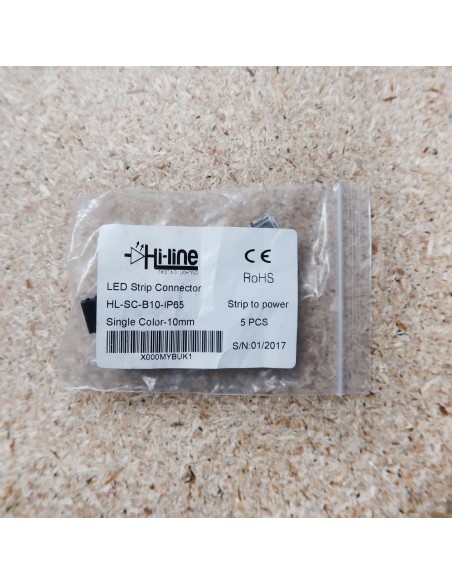 Strip to wire connector for IP65 LED tape single colour 10mm (pack of 5)