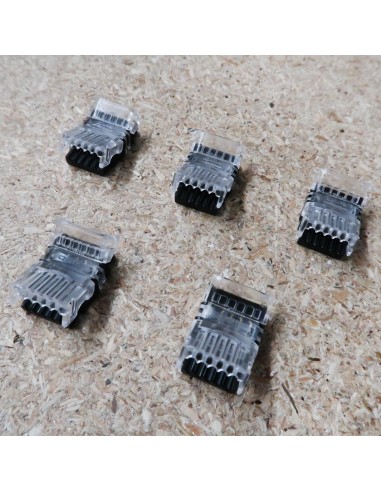 Strip to wire connector for 12mm IP00 LED tape RGBW 5 pin