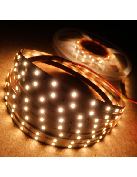 Warm White LED Strip 3000K 24V 14.4W/m IP00 CRI80 SMD2835