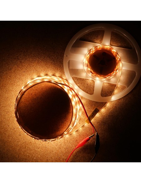 Warm White LED Strip 3000K 24V 14.4W/m IP00 CRI80 SMD2835