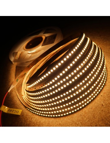 Warm White LED Strip 3000K 24V 19.2W/m IP00 CRI80 SMD3528