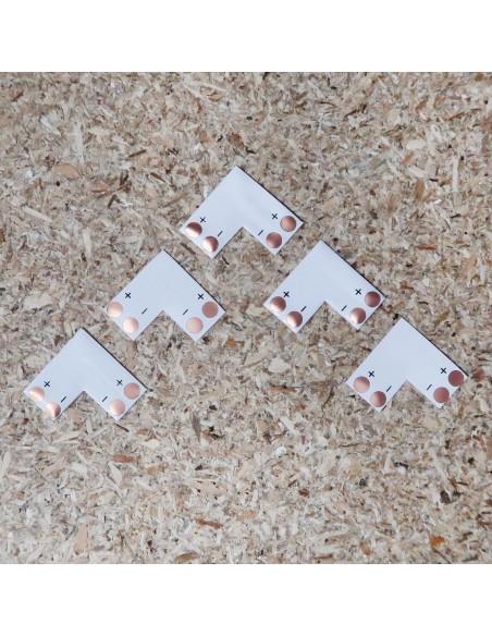 8mm L Shape LED strip PCB (single colour, 2 pin)