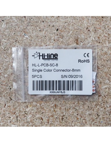 8mm L Shape LED strip PCB (single colour, 2 pin)