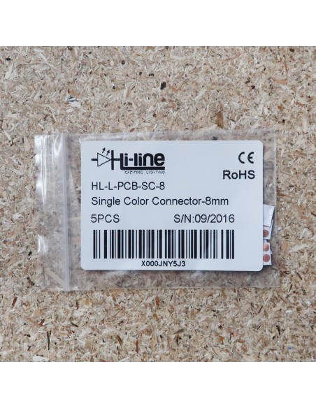 8mm L Shape LED strip PCB (single colour, 2 pin)