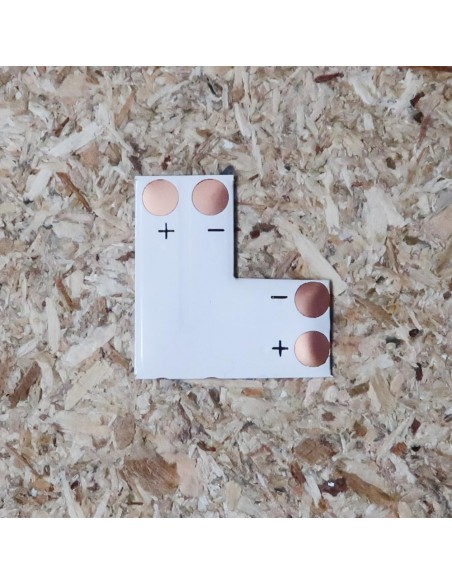 8mm L Shape LED strip PCB (single colour, 2 pin)