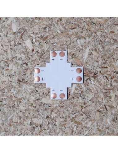 Cross Shape LED strip PCB for 8mm 2pin solderless connectors 