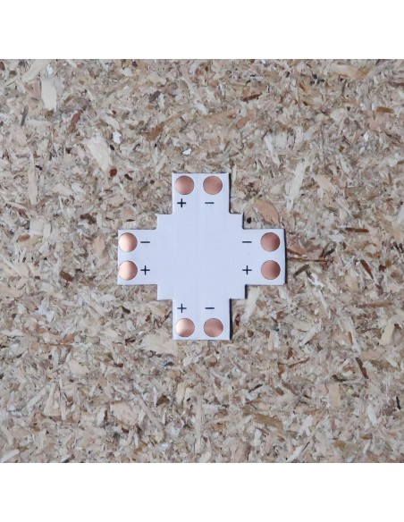 Cross Shape LED strip PCB for 8mm 2pin solderless connectors 