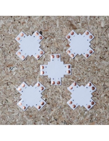 Cross Shape LED strip PCB for 8mm 2pin solderless connectors 
