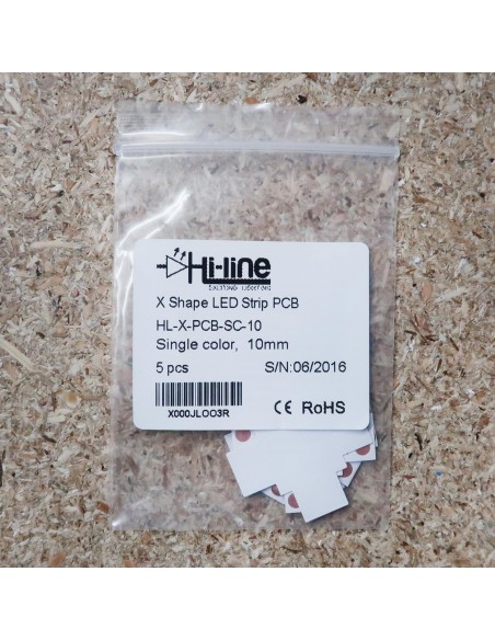 Cross led strip connector (single colour, 2 pin) 10mm