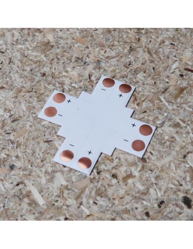 Cross led strip connector (single colour, 2 pin) 10mm