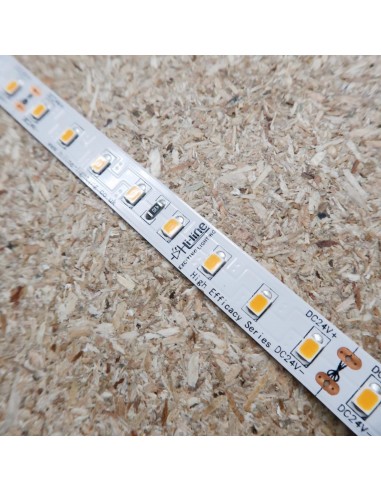 High Efficiency warm white 2700K LED Strip 24V 14.4W/m IP00 CRI90