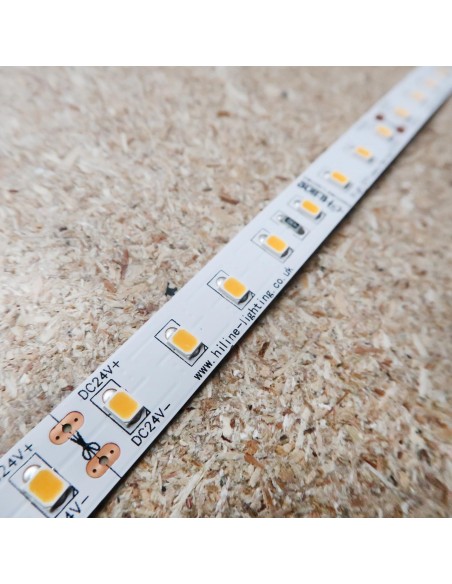 3000K Warm White LED Strip 24V 14.4W/m IP00 CRI90 SMD2835