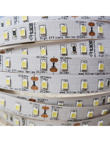 6000K Cool White LED Strip 24V 14.4W/m IP00 CRI90 SMD2835