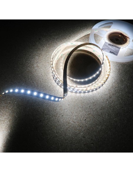 6000K Cool White LED Strip 24V 14.4W/m IP00 CRI90 SMD2835