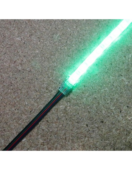 Strip to wire connector for IP65 LED tape RGB colour 10mm (pack of 5)