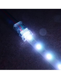 Strip to wire connector for IP00 LED tape RGB colour 10mm (pack of 5) 2