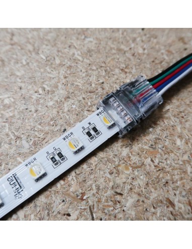 Strip to wire connector for 12mm IP00 LED tape RGBW 5 pin
