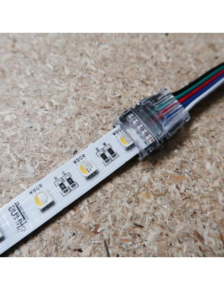 Strip to wire connector for 12mm IP00 LED tape RGBW 5 pin