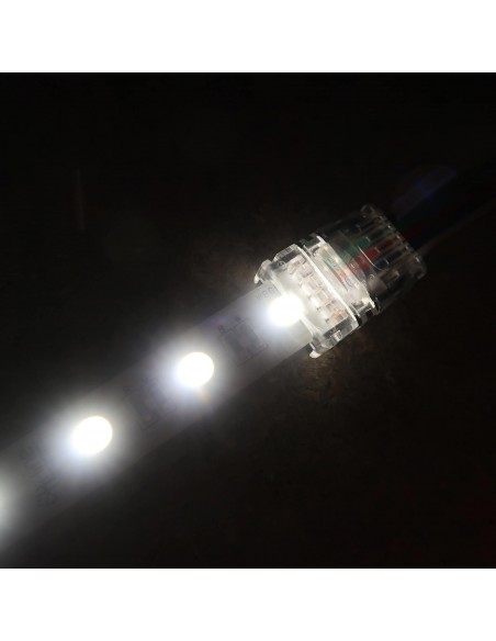 Strip to wire connector for 12mm IP00 LED tape RGBW 5 pin
