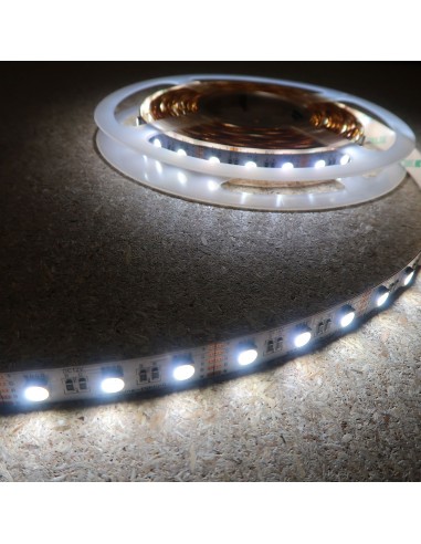 RGBW LED-Streifen (RGB+CW) 12V-14,4W/m- IP00-CRI80-12mm/2oz PCB-5m Rolle