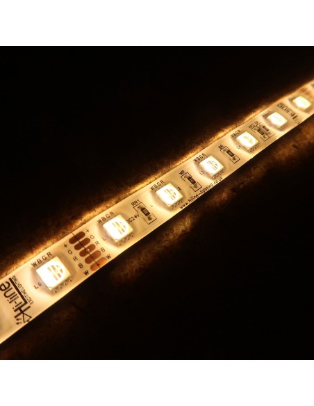 RGBW LED Strip (RGB+WW) 24V-14.4W/m-IP68 (Polyurethane layer)-CRI80-SMD5050