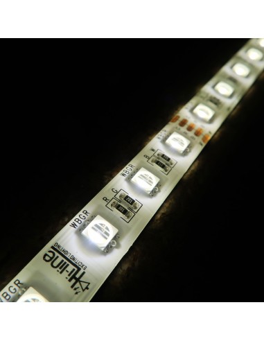 RGBW LED Strip (RGB+NW) 24V-14.4W/m- IP65-CRI80-12mm/2oz PCB-5m Roll
