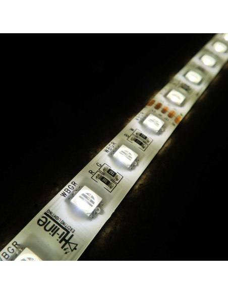 RGBW LED-Streifen (RGB+NW) 24V-14,4W/m- IP65-CRI80-SMD5050-5m Rolle