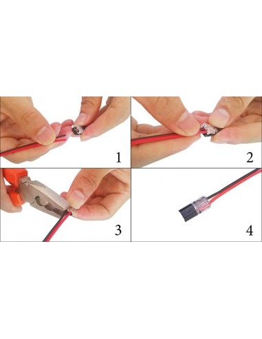 Nicht abisolierter Kabelanschluss