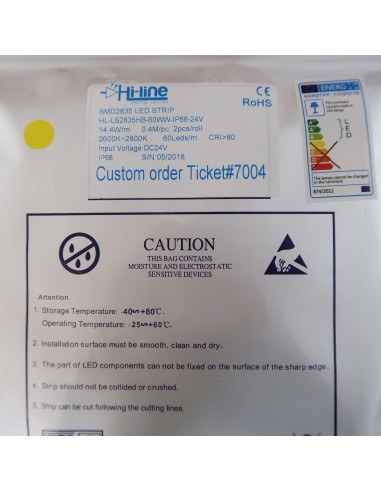 2.4 meters Single Colour LED Strip Kit RGB+Warm IP68