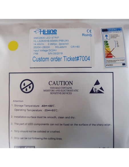 2.4 Meter Single Color LED-Streifen Kit RGB + Warm IP68