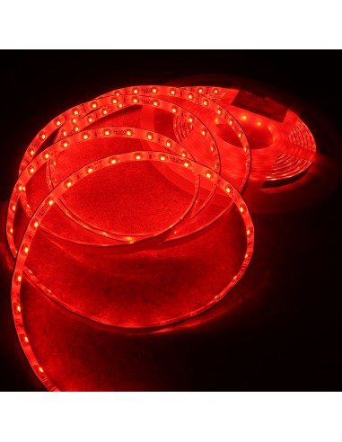 Red IP20 LED strip, SMD3528, 60LED /m, 4.8W/m, 24V DC, 5 meters roll