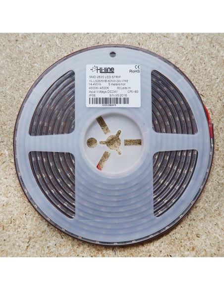 Natürliches Weiß LED-Streifen 24V-14,4W/m- IP68-CRI80-SMD2835