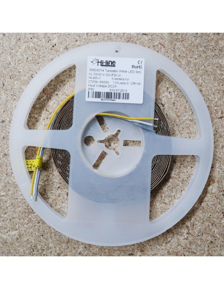 Tunable white LED strip 120 LEDs per meter 14.4W