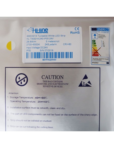 Tunable white LED strip 120 LEDs per meter