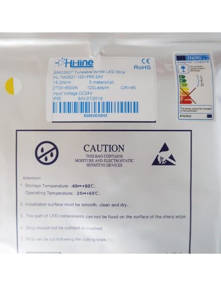 Tunable white LED strip 120 LEDs per meter