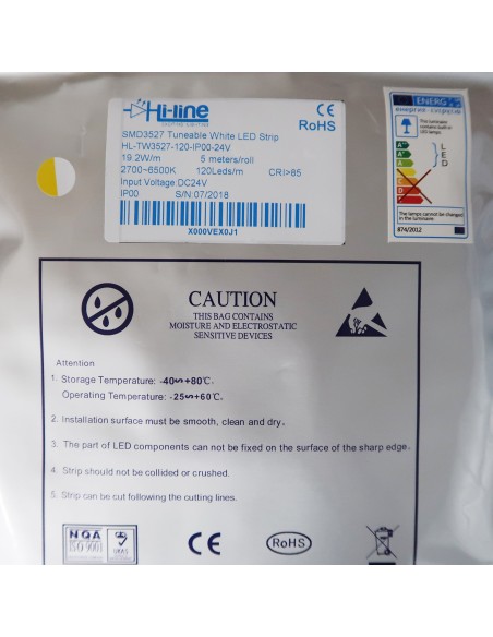 Tunable white LED strip 120 LEDs per meter