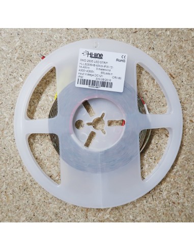 12V Natural White LED Strip 14.4W/m- IP00-CRI80-SMD2835