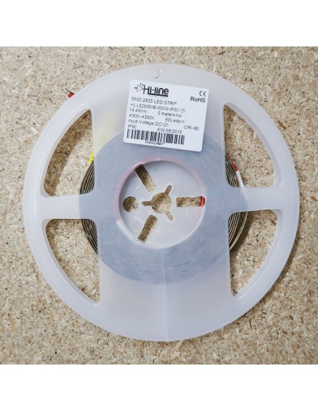 12V natürlicher weißer LED Streifen 14.4W / m IP00-CRI80-SMD2835