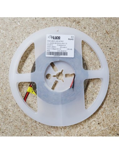  12V warmer weißer LED-Streifen 14.4W / m IP00-CRI80-SMD2835